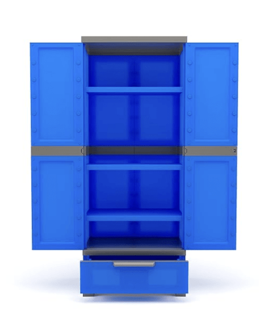 Nilkamal Freedom FMDR1BE Plastic Cabinet for Storage | Space & Clothes Organizer | Shelves | Cupboard | Almari | Wardrobe | Living Room | Adult & Kids | Multipurpose for Home Kitchen & Office - Image 2